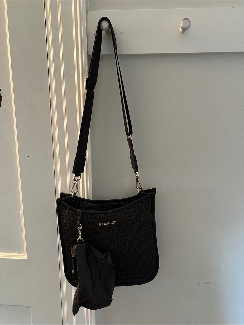 MZ Wallace Wallace Woven Nylon Crossbody Bag - dark gray - Picture 3 of 5